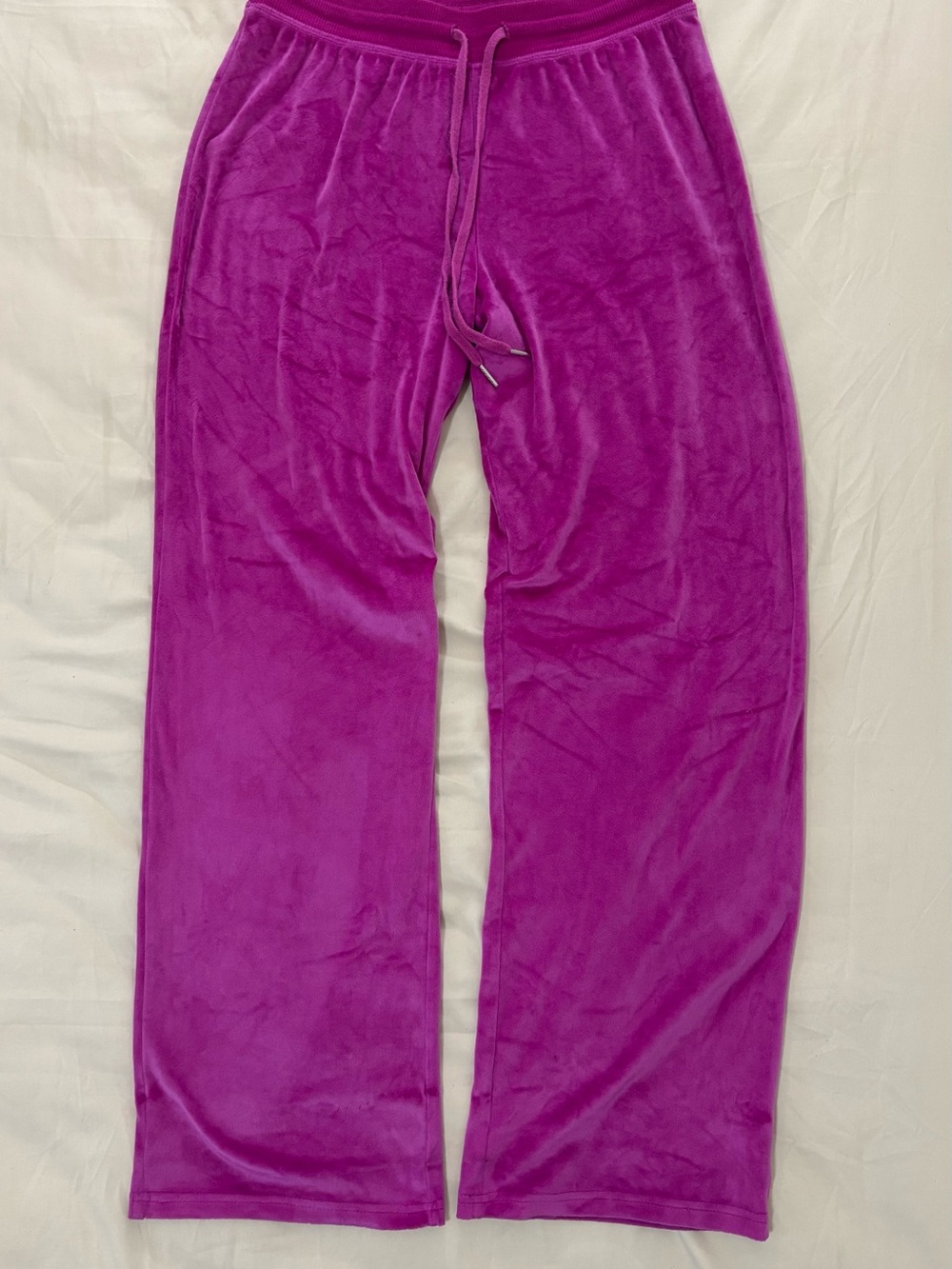 Juicy Couture Plush Drawstring Joggers in Fuchsia - Picture 2 of 7